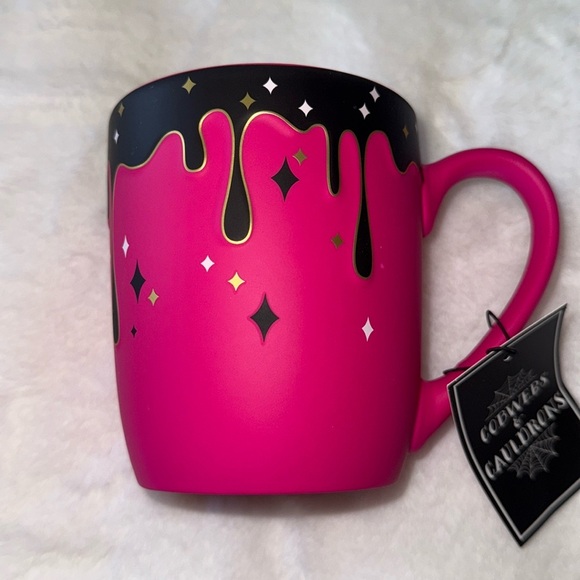 - NEON HOT PINK Ghost Soft Touch Coffee 16oz Mug TikTok Halloween dripping - Picture 3 of 5